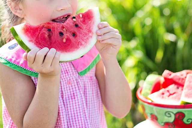 girl, eating, watermelon, eat, little girl, summer, food, child, kid, fresh, fresh fruit, fresh watermelon, watermelon slice, fruit, healthy, nature, tasty, organic, nutrition