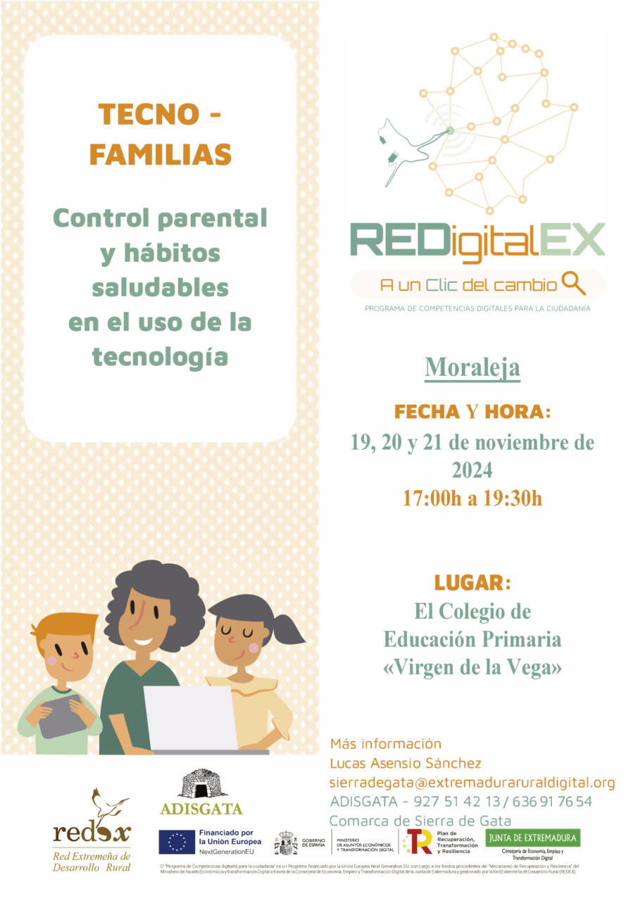 Los días 19, 20 y 21 se celebrará un curso sobre el uso de la tecnología y el control parental